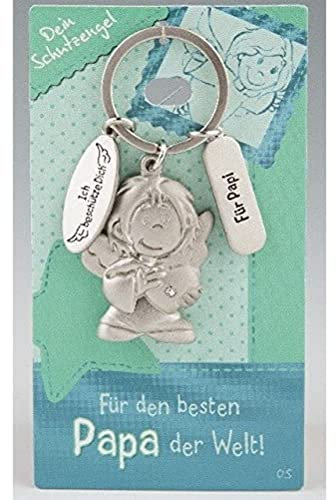 Depesche 7518-005 Schutzengel Schlüssel-Anhänger aus Metall, Glücksbringer mit Engel, Schlüsselring und liebevoller Botschaft, zum Verschenken an Familienmitglieder, Freunde und Bekannte