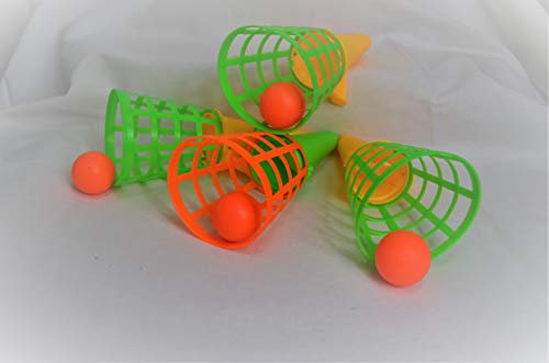 Schnooridoo 4 x Fangbecher/Fangspiel 18 cm Mitgebsel Kindergeburtstag Give Away Tombola