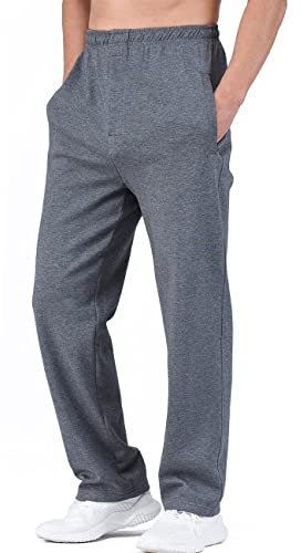 Zoulee Herren Sporthose mit Reißverschluss vorne - Grau - XX-Large