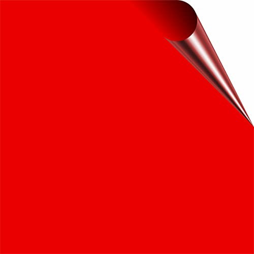 Gloss Tile Stickers for 15cm x 15cm / 150mm x 150mm / 6 Inch Waterproof for Kitchen, Splashback, for Bathroom, Self Adhesive, Peel and Stick On, Removable (Red, 50)