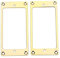 Humbucker Rahmen Gold, 2 Stück Pickup-Montagering,Metall-Pickup-Ringe, flacher Humbucker-Montagering für E-Gitarren(Gold)
