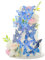 Gyufise 36 Pack Blue 3D Butterfly Cupcake Toppers Hollow Butterfly Cake Decorations for Birthday Wedding Fairy Party Butterfly Wall Sticker Decal for Background Wall Decoration