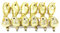 NIDONE 12 Stück künstliche Vögel Clip auf Baumschmuck Glitter Weihnachten Ornamente Mini niedliche Vögel Ornamente für Weihnachtsbaum, Geschenk-Verpackung, Gartendekoration (Golden)