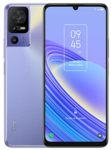 TCL 40SE Smartphone 256 GB 6GB de RAM,Teléfono Móvil Android 13,Pantalla de 6.75 HD+, Cámara Triple Trasera de 50 MP con IA,5010 mAh,3 Ranuras para Tarjetas,NFC(Versión Española) (Morado)