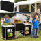 Ansobea Cuisine de camping d'extérieur pliable en aluminium avec protection contre le vent, meubles camping, voyage sac rangement, armoire cuisine, table 3 Tischplatten