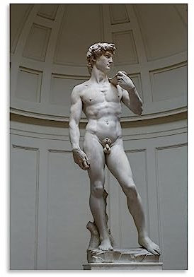 SEIBES David von Michelangelo Buonarroti Poster Wandkunst Geschenke Schlafzimmer Drucke Heimdekoration Hängendes Bild Leinwand Gemälde 20 x 30 cm