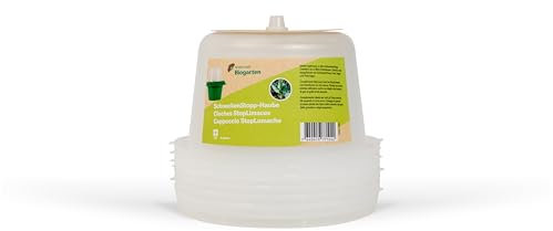 Andermatt Biogarten SchneckenStopp Haube – natürlicher Schneckenschutz, Schutzhaube vor Schnecken, Hagel, Frost & Platzregen, Mini-Treibhaus für besseres Pflanzenwachstum, transparent, 6er Pack