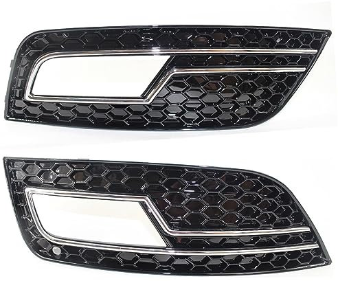 SUKORI Nebelscheinwerfer-Kühlergrill-Abdeckung für Audi A4 B8.5 2013 2014 2015 2016,Auto Vorne Nebel Licht Lampe Abdeckung Grill Stoßstange Grille Ersatz
