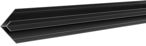Aluminium Profilsystem ANTHRAZIT für 6mm Platten, Aluprofil für Duschrückwand, Küchenrückwand, Inneneckprofil, HPL-Fassadenplatten, Vinylboden (6mm Anthrazit, Inneneck- Profil (1 Meter), 1)