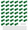 Lot de 20/40 adaptateurs de montage sur rail PCB DIN C45 de 35 mm pour circuit imprimé - Clips de support pour disjoncteur relais appareils électriques - Vert