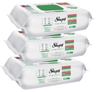 Sleepy Easy Clean EXTRA Cleaning Towel, (3x100) Cloths, Wipes, Antibacterial, Extra Large and Strong, Vegan (White Soap Frangrance)