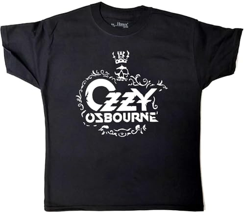 Ozzy Osbourne - Maglietta Logo in cotone per bambini/ragazze, Nero , 11-12 Anni
