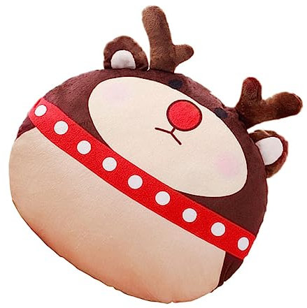 UPKOCH Plüsch Kuscheltier Handwärmer Kissen Cartoon Elch Weihnachts-dekokissen Weiches Stofftier Zum Umarmen Für Junge Mädchen Und Zuhause