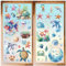 craspire 8 Stile Meerestiere Wandaufkleber, Schildkröten, Seesterne, Fensteraufkleber, PVC, Wasserdicht, Selbstklebende Aufkleber, Zum Abziehen Und Aufkleben Für Die Heimdekoration, Schlafzimmer