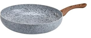 Oliver Voltz Siena, Aluminium Pfanne mit Marmor-Keramik-Beschichtung, PFOA-frei, für Alle Herdarten Geeignet, Spülmaschinenfest (26cm)