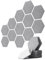 vilz Hexagon Akustikplatten selbstklebend 12 Stück aus recyceltem Filz - Hexagon Wandpaneele grau Schallisolierung Wand (25x21,5x0,9 cm)
