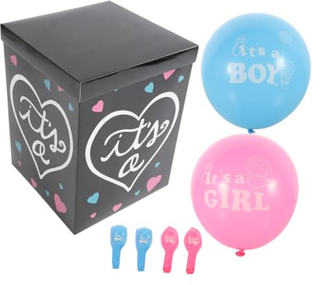 MUSISALY Gender-reveal-box Für Ballons Papierbox Mit Luftballons Dusche Geschlechts-reveal-box Für Jungen Oder Mädchen Dekobox Für Babyparty