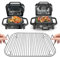 Stainless Steel Woodfire Outdoor Indoor Woodfire Grill Stand with handles for Ninja OG701 OG751 Woodfire 7 IN 1 Grill & Smoker and other Wood fire Electric Air Fryer Accessories, Dishwasher Safe