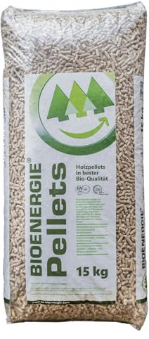 A&G-heute Bioenergie Weichholz Brennpellets 15kg 6 mm | Holzpellets Kaminpelletts Ofenpellets Umweltfreundlich | Wärmeeffizient | Regionales Naturholz | DINplus ENplus A1-Zertifiziert