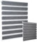 WOLTU 2 Stück Doppelrollo Klemmfix ohne Bohren Duo Rollo Klemmrollo für Fenster mit Klemmträger, Fensterrollo Lichtdurchlässig & Verdunkelnd Wandmontage, Marmor Grau, 90x150 cm (Stoffbreite 86 cm)