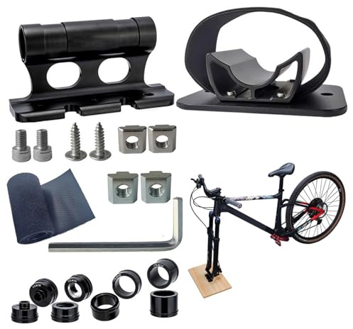 Cykelställ, Sätt av stöd för bakre hjul och gaffel av aluminiumlegering med snabbkoppling, cykelhållare för transport och förvaring av bilar, CAM