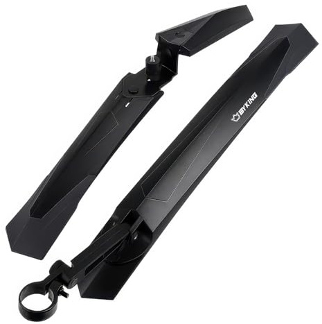 Byking Bike Mudguards for 26-29 inch tyres, Mountain Bike, Gravel Bicycle, Hybrid and E-Bike Fender Universal Mud Guard, Adjustable Cycling Front and Rear Mudguard Set for Carrera and Boardman MTB.