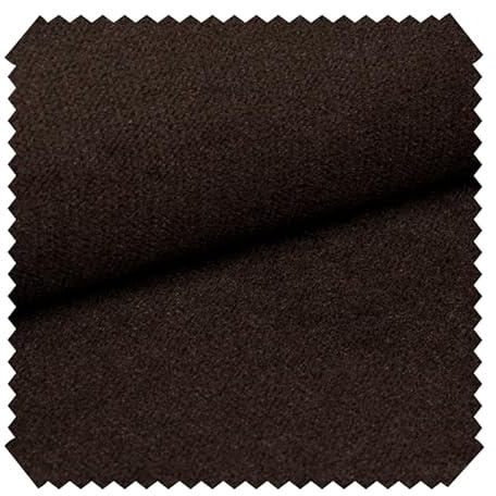 novely® PASSAU - Samtig Weicher Chenille-Möbelstoff - Robuster Polsterstoff - Pflegeleichte Meterware 1lfm | Farbe: 106 Kaffee