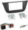 Einbauset: Doppel-DIN 2-DIN Radio Blende Abdeckung Halterung Radioblende schwarz + Antenne Stecker + ISO KFZ Verlängerung für Iveco Daily (VI) ab Bj. 07/2014
