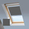 Persiana lucernario, per finestre Velux, tenda oscurante, grigia, telaio in alluminio argento (F06)