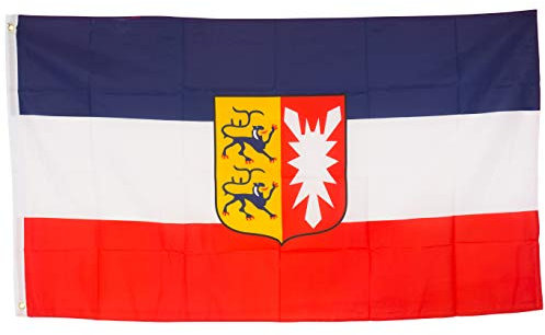 SCAMODA Bundes- und Länderflagge aus wetterfestem Material mit Metallösen, Outdoor Fahne & Flagge (Schleswig-Holstein) 150x90cm
