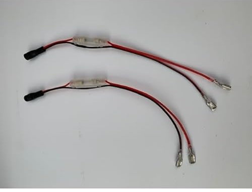 Waverunner/Atom/Shuttle bait Boat Battery Leads (Black Type) - with in line fuses
