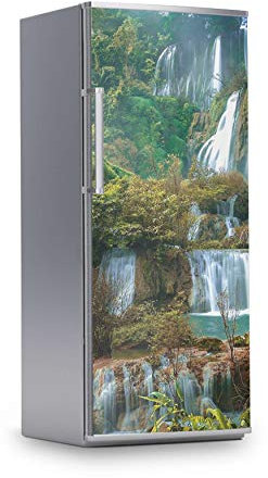 Kühlschrank Folie I Deko für Kühlschrankfront - Sticker Aufkleber selbstklebend I Wandtattoo Küche - Design: Rainforest