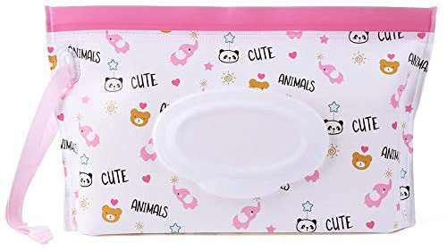 Domybest Porta Salviette Umidificate Viaggio Contenitore per Salviette Umidificate Portatile Impermeabile Riutilizzabile Custodia per Salviette Umidificate per Bambini Pochette Trucchi Donna