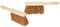Novaliv Lot de 2 balayettes à main en fibre de coco - Balai à poils souples - Balayette industrielle - Balai à main en bois - Balayette à main - Balayette grossière - Pour le camping - Pour
