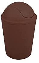 MSV Cubo de basura ako 5,5l con tapa abatible chocolate, 5,5 L
