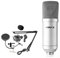 Vonyx CMS300S Micrófono de Estudio Set USB Plata 173514