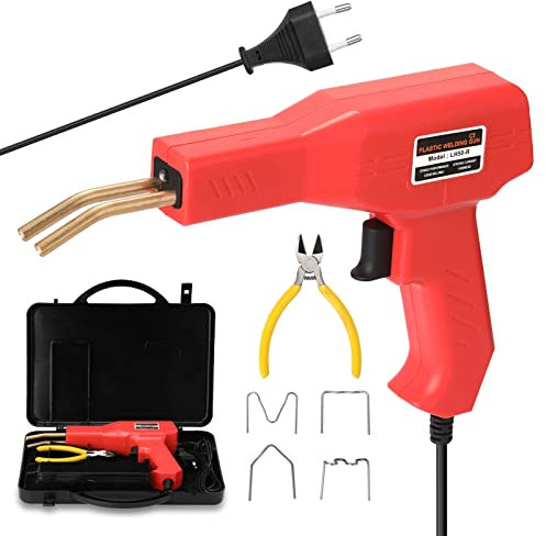 Vislone 220V Saldatore per Plastica,50W Saldatura Riparazione Auto Saldatrice a Caldo (200PCS Pinzatura )