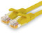 1CONN - Cable de red de 10 m, Ethernet, LAN y cable de conexión para una máxima velocidad de Internet y conecta todos los dispositivos con conector RJ 45 hembra amarillo - 1 unidad