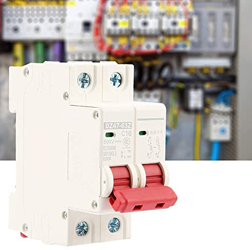 LANTRO JS disjoncteur 16A 500V DC DZ47-63Z-2P, Mini disjoncteur photovoltaïque MCB Disjoncteur de sécurité