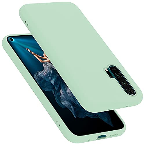 Cadorabo Hülle kompatibel mit Honor 20 PRO Hülle Silikon Handyhülle für 20 PRO Case aus flüssigem Silikon- Kratzfeste und stoßfeste dünne TPU Schutzhülle - Liquid HELL GRÜN
