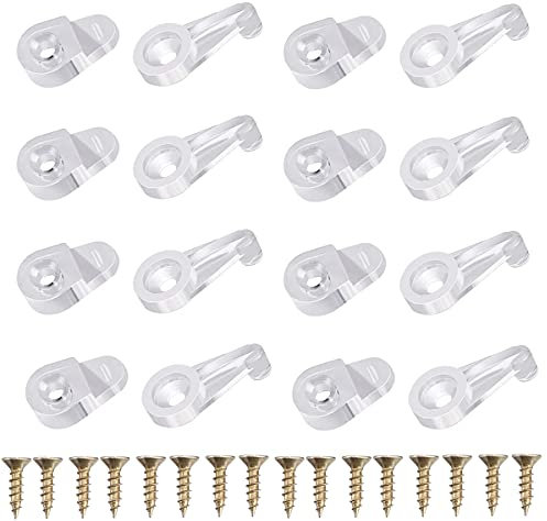 40 Stück transparente Kunststoff-Glas-Tür-Halter-Clips-Set für Schranktür mit Schrauben Fensterspiegel-Clip Schrank Schrank Panel Clips (2 Stile)