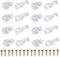 40 Stück transparente Kunststoff-Glas-Tür-Halter-Clips-Set für Schranktür mit Schrauben Fensterspiegel-Clip Schrank Schrank Panel Clips (2 Stile)
