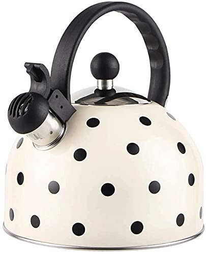 ZHANGDONG Bouilloire INOX Bouilloire sifflante Théière en Fonte Bouilloire à thé, Bouilloire sifflante 2,5 L, Bouilloire à ébullition Rapide, théière polie sifflante sur cuisinière à