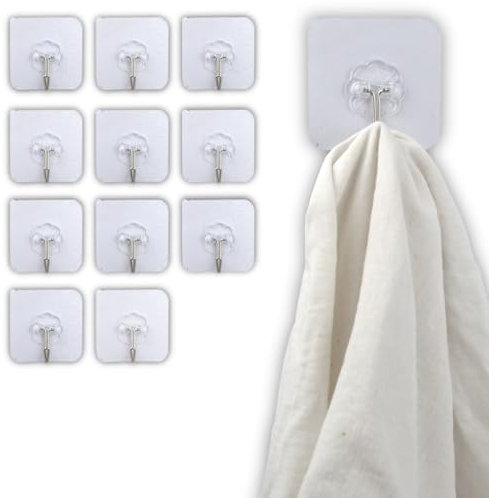 Ganchos de Pared para Colgar cuadros [ 30 Piezas] Colgadores de Pared, Juego de 30 Ganchos de Plástico Invisibles para Colgar Obras de Arte Paneles Decorativos, Relojes…