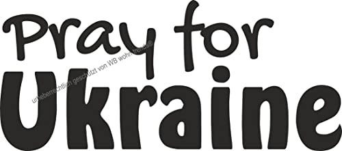 WB wohn trends Auto-Aufkleber, Pray for Ukraine, Gold, 50cm breit, Farbe und Größe wählbar, KFZ-Sticker LKW Spruch