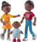 HABA 306696 - Little Friends – Spielset Familienzeit, Zubehör für Biegepuppe ab 3 Jahren