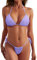 Sucrefas Bikini da donna in due pezzi perizoma sexy con scollo all'americana triangolo costume da bagno perizoma costumi da bagno brasiliani, Viola, S