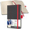 SIGEL C2456 Terminplaner Wochenkalender 2024, Lederoptik, ca. A6, dunkelgrau/rot, Hardcover, 176 Seiten, Gummiband, Stiftschlaufe, Archivtasche, PEFC-zertifiziert, Conceptum
