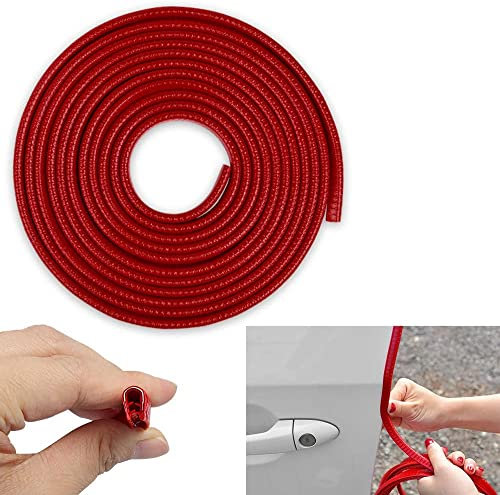 Car Door Seal Rubber, Fewlew Car Door Protector Strips, Car Door Seal Rubber Strip, Car Door Edge Guard Protector, Car Door Edge Guard Protector Strips, Rubber Edge Strip, Car Door Edge Trim (red)