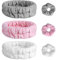 AOMIG Spa Stirnband, 6-teiliges Set Gesicht Handgelenk Waschband Set Weiches Haarband Elastisches Handgelenk Schweißband Kosmetik Haarreif für Gesichtsreinigung Schönheit Yoga (Rosa+Grau+Weiß)